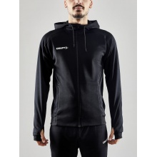 Craft Trainingsjacke Evolve Hood - strapazierfähige Mid-Layer-Kapuzenjacke aus Stretchmaterial - schwarz Herren